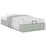 Ottoman Bed Frame No Mattress Light Grey Single Velvet 3310997