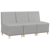Modular Sofa Unit Armless 3 pcs Cloud Grey 55 x 74 x 82 cm 3399801