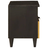Bedside Cabinet with Drawer Black and Gold 40 x 33 x 46 cm 4017834