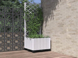 Garden Planter with Trellis White 40x40x136 cm PP 153280