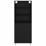 Highboard with Drawer 2 pcs Black Oak Engineered Wood 3416273