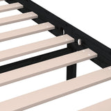 3101177 Bed Frame without Mattress Black Solid Wood 200x200 cm