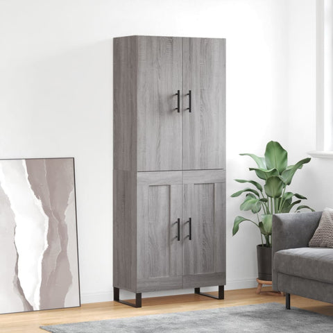 Highboard Grey Sonoma 69.5x34x180 cm Engineered Wood 3195817