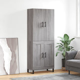 Highboard Grey Sonoma 69.5x34x180 cm Engineered Wood 3195817