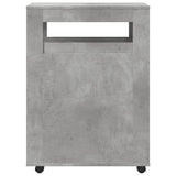 Narrow Bathroom Cabinet with Wheels Concrete Grey Engineered Wood 855271