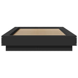 Bed Frame with LED Lights without Mattress Black 90x190cm 3281148