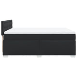 ZNTS Box Spring Bed with Mattress Black 160x200 cm Faux Leather 3286128