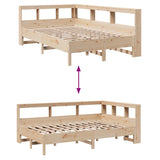 Bookcase Bed without Mattress 120x200 cm Solid Wood Pine 3324424