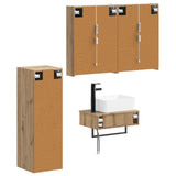 Bathroom Furniture Set 4 pcs Artisan Oak 3407406