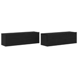 TV Cabinet 2 pcs Black 100 x 30 x 30 cm Engineered Wood 862106