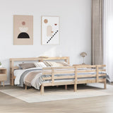 Bed Frame with Headboard without Mattress 200x200 cm 3306120