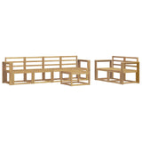 Outdoor Sofa Set 7 pcs White 59 x 59 x 37 cm Solid Acacia Wood 3387283