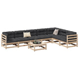 8 Piece Garden Sofa Set Solid Wood Pine 3299474