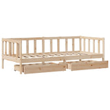 Daybed with Drawers without Mattress 90x190 cm Solid Wood 3302073