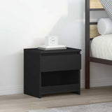 Bedside Cabinets 2 pcs Black 40x30x39 cm Engineered Wood 803446