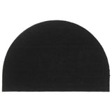 Door Mat Black Half Round 60x90 cm Tufted Coir 155577