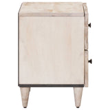 Bedside Cabinet 2 pcs White 40 x 33.5 x 46 cm Solid Mango Wood 4018367