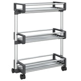 Storage Trolley 59x20x75 cm Aluminium 154618