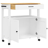 Kitchen Trolley MONZA 84x40x88.5 cm Solid Wood Pine 376108