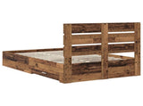 Bed Frame with Drawer Old Wood 120 x 190 cm Engineered Wood 3412002