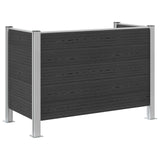 Garbage Bin Fence Grey 161 x 85 x 115 cm Aluminium and WPC 3429265