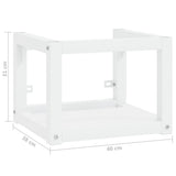 Wall-mounted Bathroom Washbasin Frame White 40x38x31 cm Iron 338490