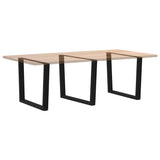 Dining Table Legs V-Shape 3 pcs Black 100x cm Steel 4012672
