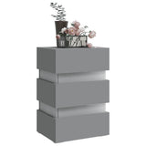 LED Bedside Cabinet Grey 45x35x67 cm Engineered Wood 326842