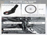 2 Seat Bike Trailer with 5 Point Harness, Baby Bike Stroller with Safety Flag, Reflectors, for 18 T3398P348586