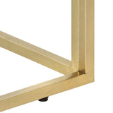 Console Table Gold Stainless Steel and Solid Wood Sleeper 350014