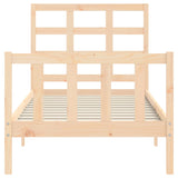 Bed Frame without Mattress 90x190 cm Single Solid Wood Pine 3192066