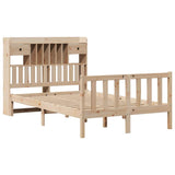 Bookcase Bed without Mattress 135x190 cm Double Solid Wood Pine 3321733
