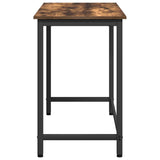 Table Smoked Oak 80 x 50 x 76.5 cm Engineered Wood and Steel 873764