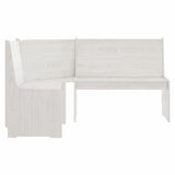 Corner Bench REINE 151 cm White Solid Wood Pine 327247