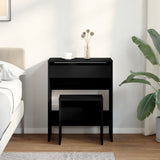 Dressing Table and Stool Black 60x40x113.5 cm 848214