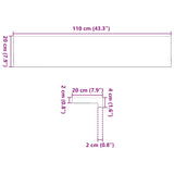 Window Sills 2 pcs Untreated 110x20x2 cm Solid Wood Oak 4009097