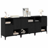 Sideboards 3 pcs Black Oak 60 x 35 x 70 cm Engineered Wood 3415596