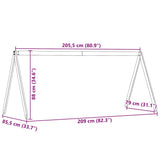 Kids'Bed Roof 209x85,5x88 cm Solid Wood Pine 846949