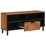TV Cabinet with Drawer Acacia Brown Finish 100 x 33 x 46 cm 4017916