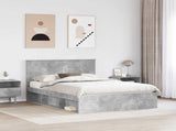 Bed Frame Concerte Grey 135 x 190 cm Solid Pine Wood 3411022