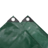 Tarpaulins Green 1.5 x 6 m Canvas with PVC Coating 144894