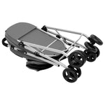 2-Layers Folding Dog Stroller Grey 83x48x97 cm Oxford Fabric 172205
