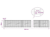 Gabion with 3.5 mm Wire and 5x10 cm Mesh 850x10x50 cm 3462515