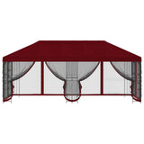 6 x 3 m Burgundy Polyester and Steel 190 3376004