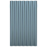 Roof Panels 36 pcs Galvanised Steel Grey 60x36 cm 319129