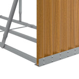 Log Holder Wood Look 300x45x100 cm Galvanised Steel 364586