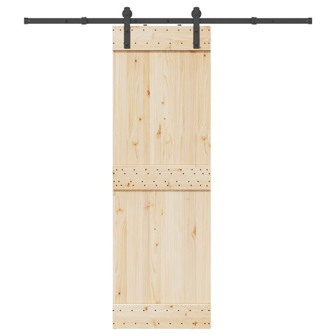 Sliding Door Hardware Kit 200 cm Steel Black 4009713