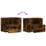 Wall-mounted Bedside Cabinets 2 pcs Smoked Oak 45x30x35 cm 848320