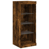 Sideboards with LED Lights 3 pcs Smoked Oak Engineered Wood 3209125