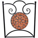 Garden Chair Set of 2 Terracotta Powder-coated iron, Ceramic 41529